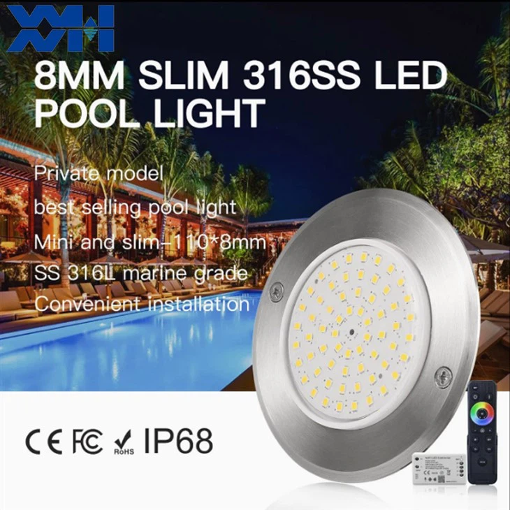 Slank zwembadlicht van 7,5 mm dikte